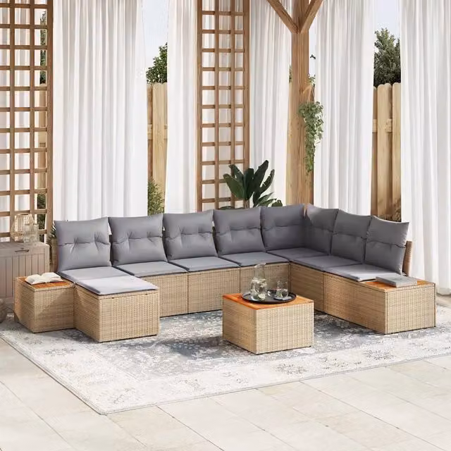 Set Divano da Giardino 9 pz 8-Numero di posti 3356820