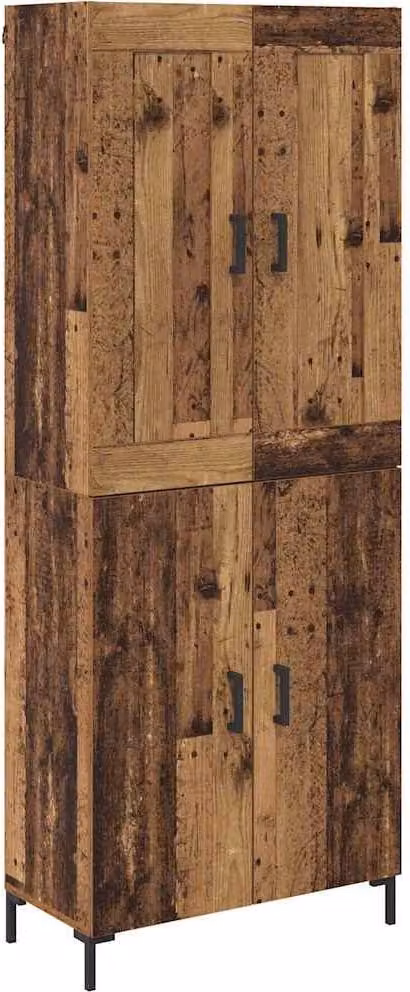 Credenza 2 pcs Legno vecchio Legno multistrato