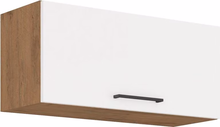 Armadietto per cappa aspirante VANYA - larghezza 80 cm, bianco / rovere lancelot