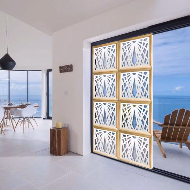 Moduli Decorativi LASER Signorbit in Legno e PVC, Colore: Bianco, L/P/H: 98 x 98 x 98 cm