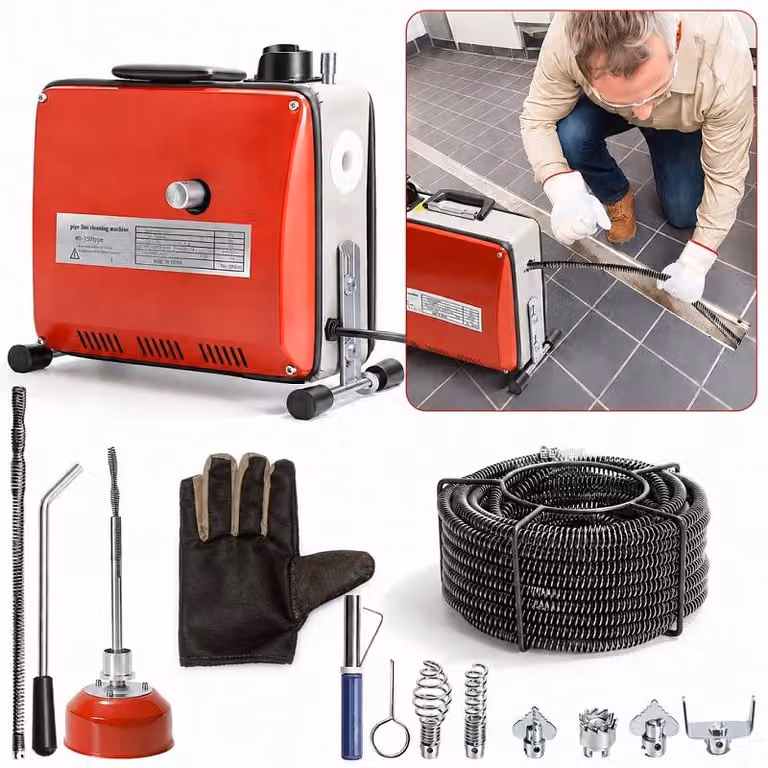 Ikodm - Macchina elettrica per la pulizia dei tubi - Pulitore per tubi e scarichi - 500 W