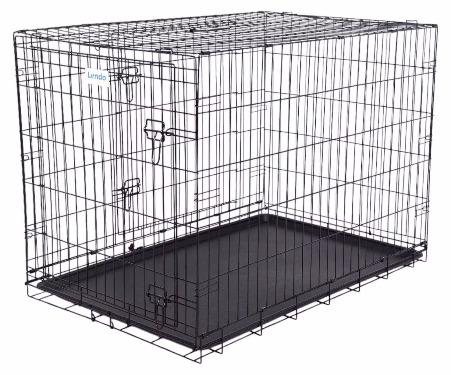 Lendo Online Dog Crate pieghevole in acciaio 107x71x78cm