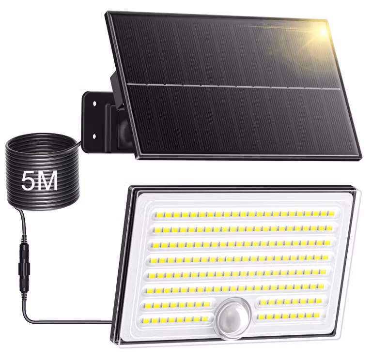 Lampada solare con sensore di movimento, 1 unità, 1,5 W, luce bianca fredda