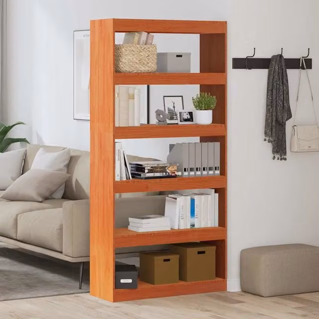 Armadio per Libri Marrone cerato 80 x 30 x 167,5 cm 869871