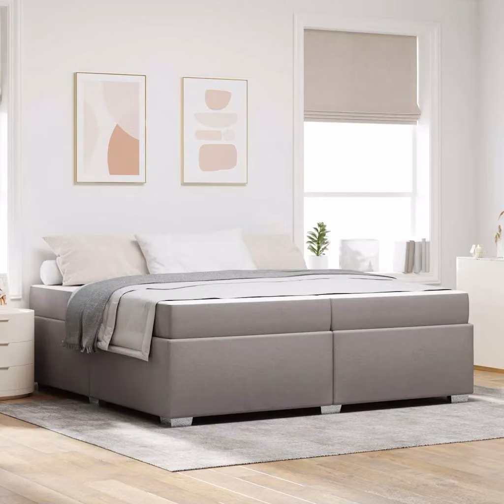 Struttura del letto con materasso Talpa vidaXL in tessuto beige o grigio, L/P: 200 x 200 cm – 1