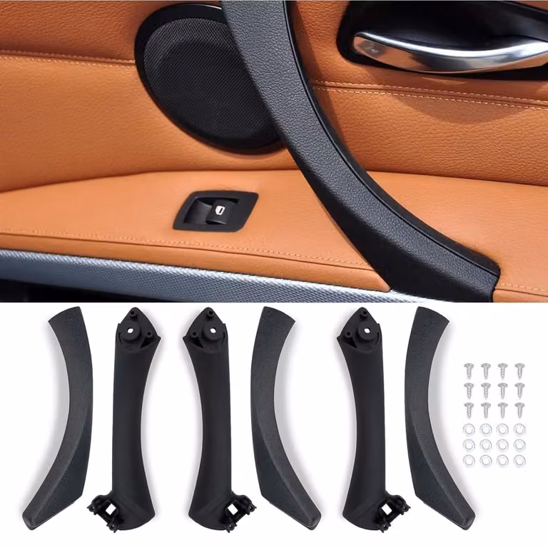 Set di 6 maniglie per porte compatibili con BMW Serie 3 (modelli E90/E91/E92/E93)