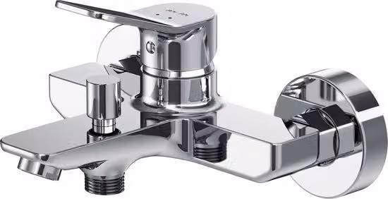 Rubinetto per bagno e doccia a risparmio idrico, acciaio inossidabile, cromato, facile da pulire
