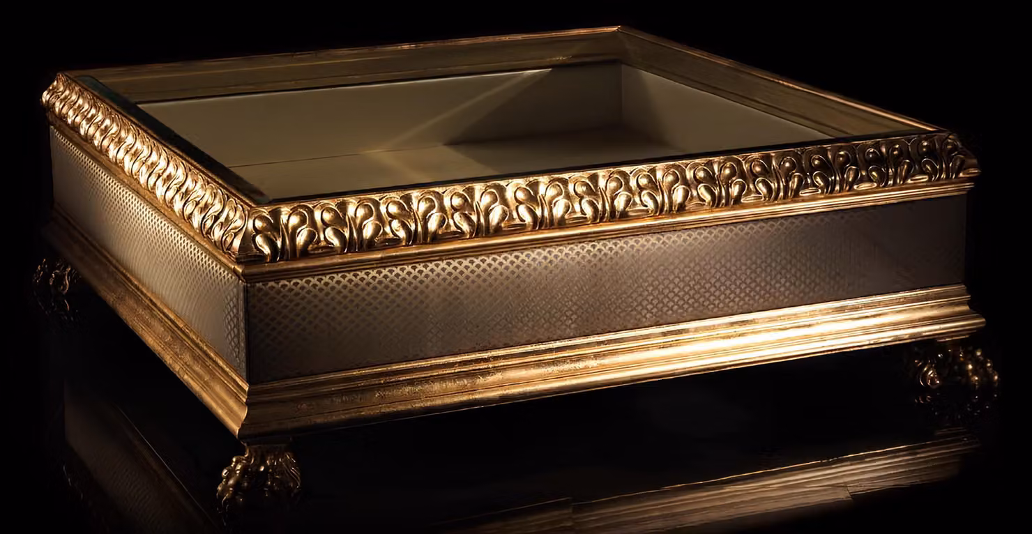Luxus Couchtisch Glas Tisch Echtholz Möbel Wohnzimmer Tische Couchtische Italien
