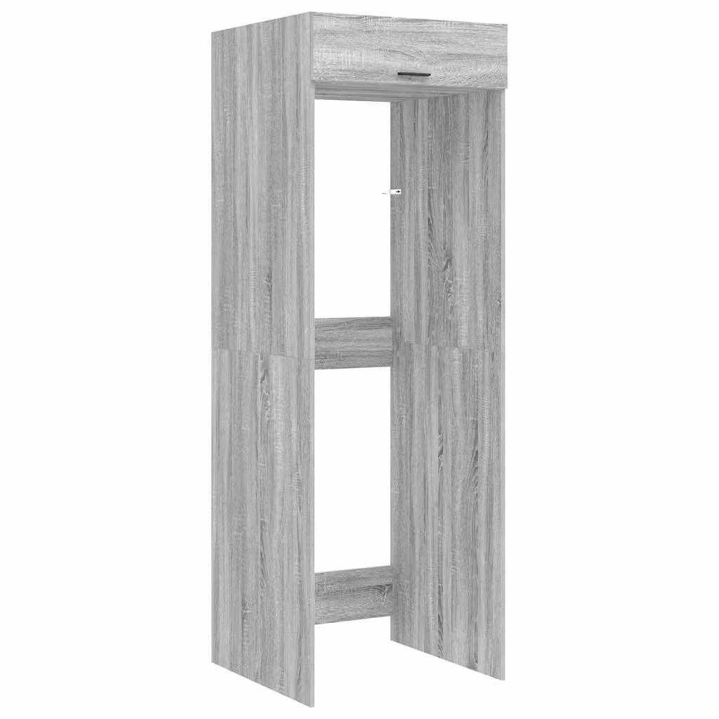Mobiletto per lavatrice e bagno vidaXL in MDF Grigio Opaco L: 67,5 cm, P: 68 cm, H: 200 cm
