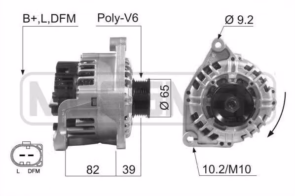 ERA 210076A Alternatore 120 A 14 V per VW PASSAT Variant (3B6), PASSAT Variant (3B5), PASSAT (3B3), PASSAT (3B2) e AUDI A6 Avant