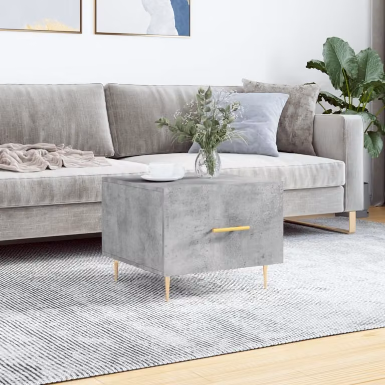 Maison Exclusive - Tavolino grigio cemento 50x50x40 cm Materiale ligneo