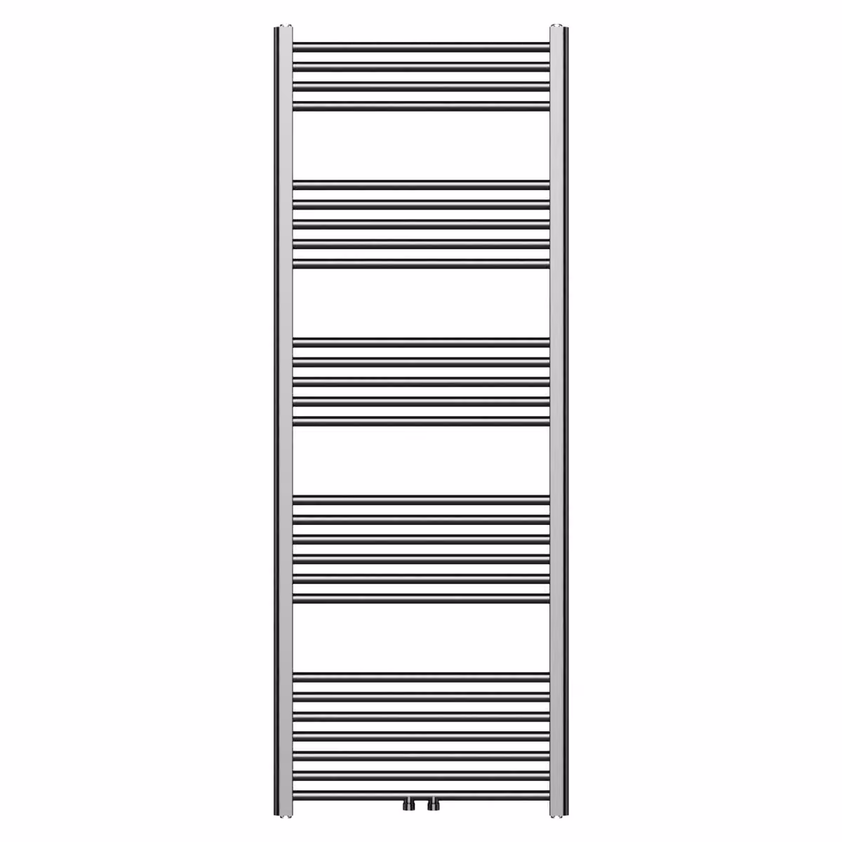Radiatore per asciugamani con attacco centrale in grigio canna di fucile - 1600x600 mm, 557 Watt