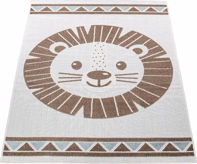 Tappeto per bambini Twitara beige e bianco per interno ed esterno L: 200 cm, P: 140 cm – 1