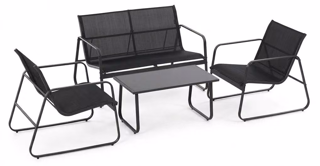 Set Arredo Giardino Esterno Palau Antracite Moderno Salotto Relax Palau