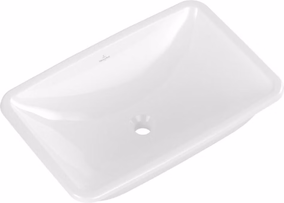 Villeroy & Boch Loop&Friends - Lavabo da incasso, 615x380 mm, con sfioratore, CeramicPlus, bianco alpino 4A5800R1