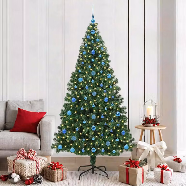 Maison Exclusive - Albero di Natale artificiale con 300 LED e supporto, verde, 210 cm