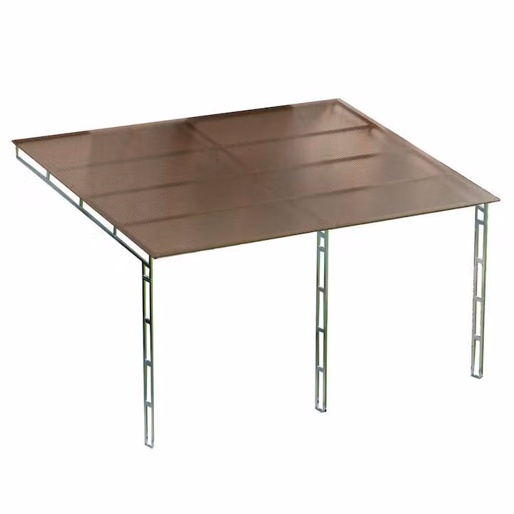 Tettoia 3x8x2,7 m con pannelli a doppia parete Tettoia a parete per terrazze con protezione solare Antracite