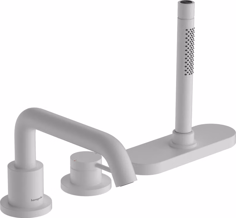 Mitigeur monocommande de baignoire hansgrohe Tecturis S, 3 trous, avec sBox, portée de 194 mm, 73447700, 73447700