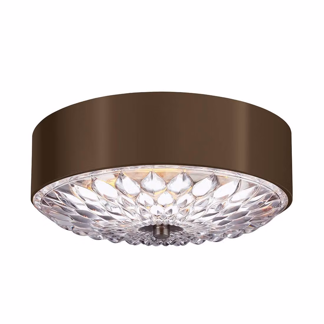 Plafone rotondo Botanic in ottone anticato scuro 3xE27x60W metallo, dimensioni: 13,7x35,2x35,2 cm IP20 Feiss