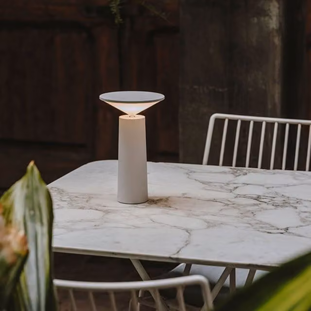 LedsC4 Cocktail Lampada da tavolo ricaricabile LED bianca con controllo touch