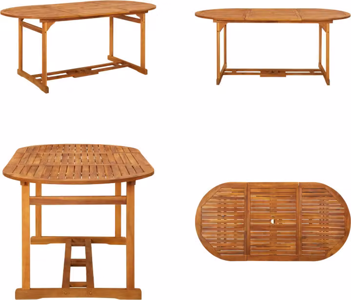 vidaXL Tavolo da pranzo da giardino 180x90x75 cm in legno massiccio di acacia - Tavolo da pranzo - Tavoli da pranzo - Tavolo di legno - Tavoli di legno
