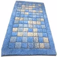 Tappeto da bagno MOSAICO Quarzo Bianco e Azzurro L: 110 cm, P: 60 cm