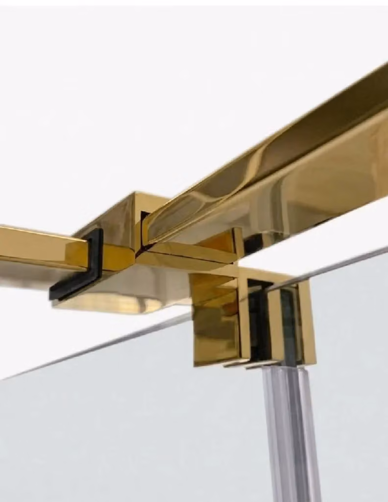 Box doccia Kenna Cirene rettangolare con lato fisso e apertura scorrevole, colore Oro, L: 180 cm, P: 75 cm, H: 195 cm – 2