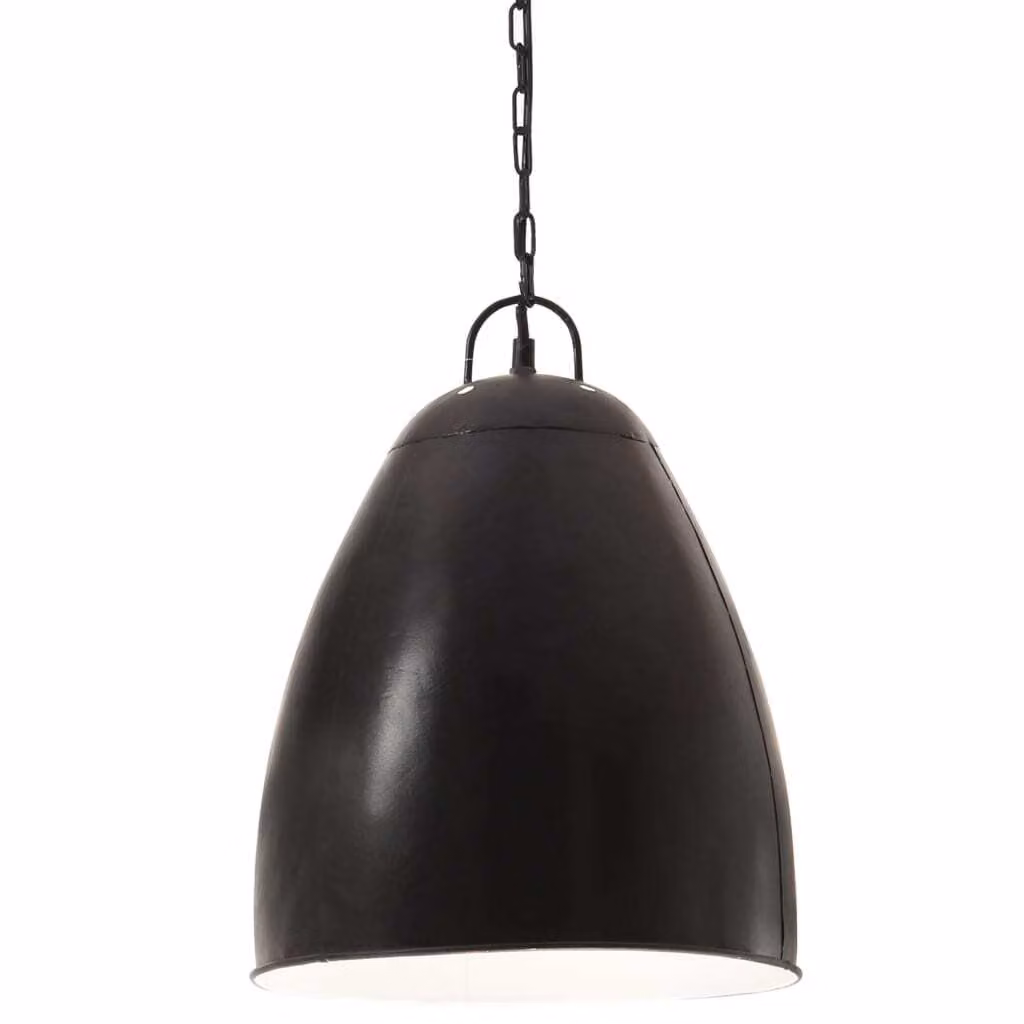 vidaXL Lampada a sospensione in stile industriale 25 W nero rotonda 32 cm E27
