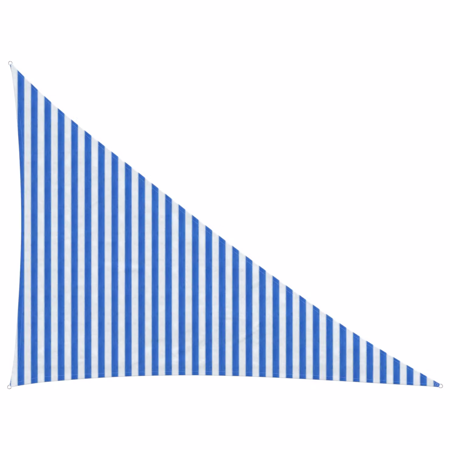 Telo Ombra Triangolare vidaXL in HDPE Blu e Bianco L/P/H: 3 x 4 x 5 m