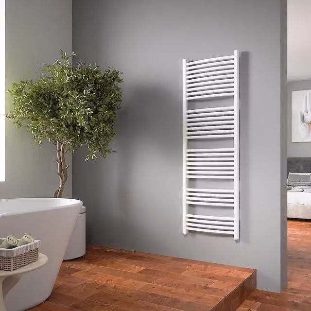 Termoarredo scaldasalviette Orione in metallo bianco H: 150 cm, L: 50 cm, interasse 45 cm