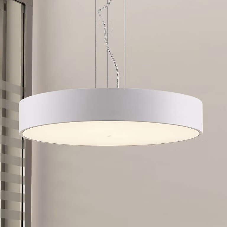 Arcchio Lampada LED a sospensione Noabelle, Ø 60 cm, bianca, metallo Noabelle Arcchio, dimmerabile, Bianco / Opale, Cucina, Metallo, Moderno