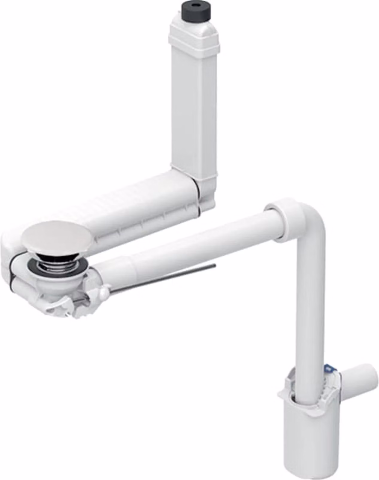 Geberit ONE WT - Raccordo salvaspazio Clou con leva, sifone d32 e guarnizione in Vetroceramica, 1 pz.