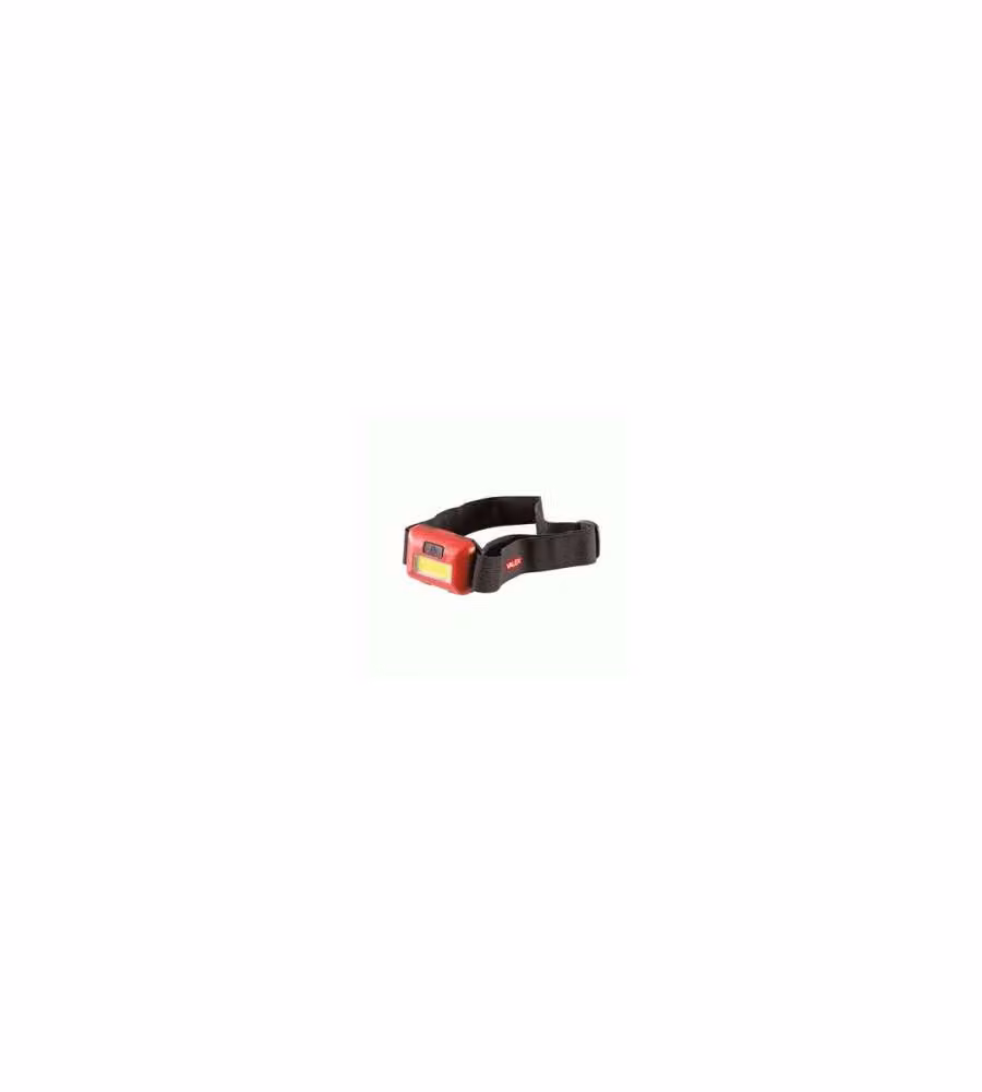 Valex Lampada Frontale 3W Rosso - Torcia con 3 Funzioni e Batterie Incluse