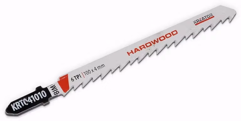 Lama per seghetto alternativo in legno duro a forma di T (passo 4 mm - 100 mm) - 2 pezzi