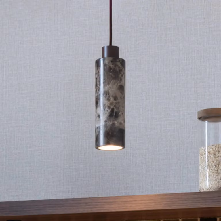 It's about RoMi Lampada a sospensione Tivoli, dimmerabile, Marrone / Ruggine, Soggiorno / Sala da pranzo, Pietra, Design, Lampada a sospensione