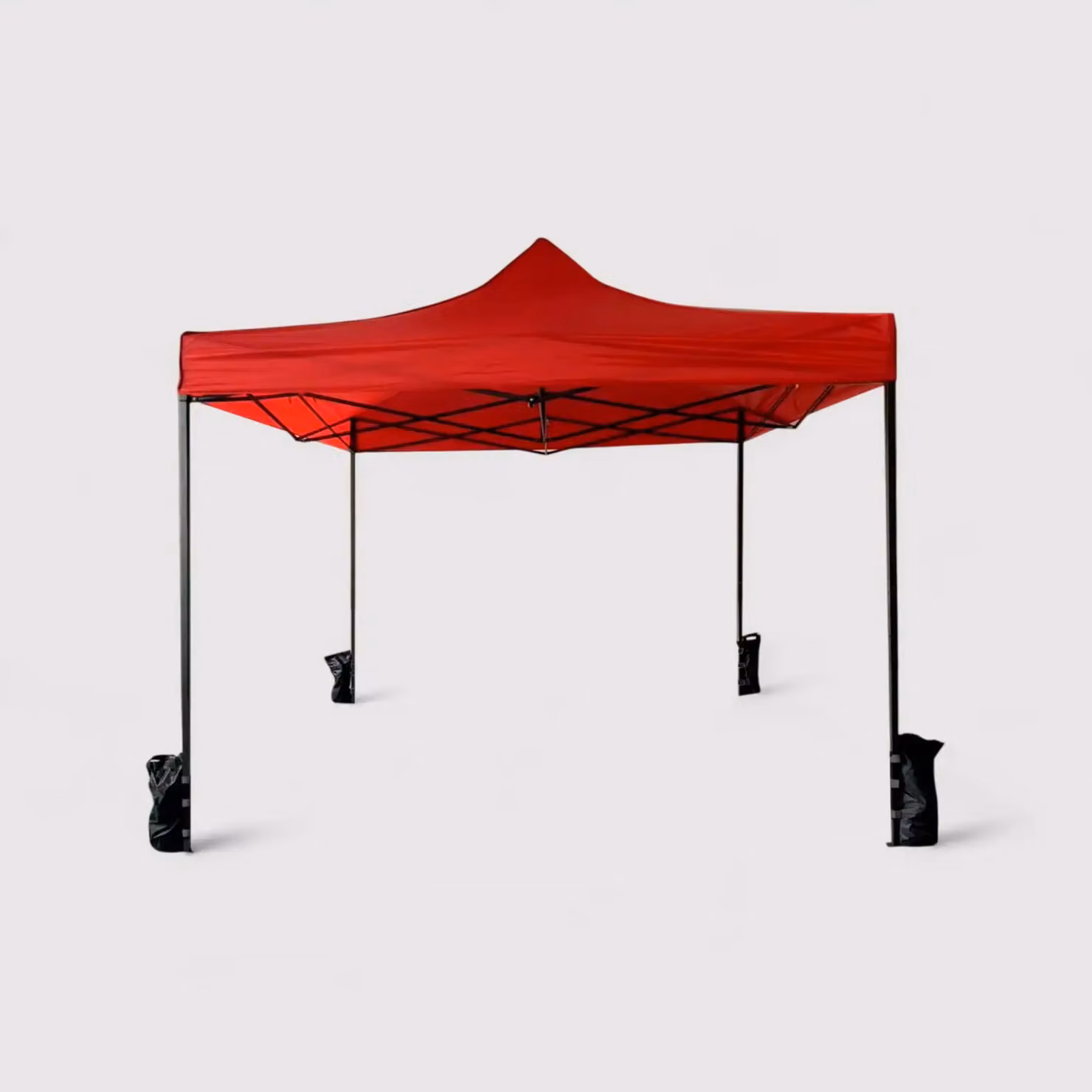 Boldo - Gazebo rosso 3x3 con pesi per esterni