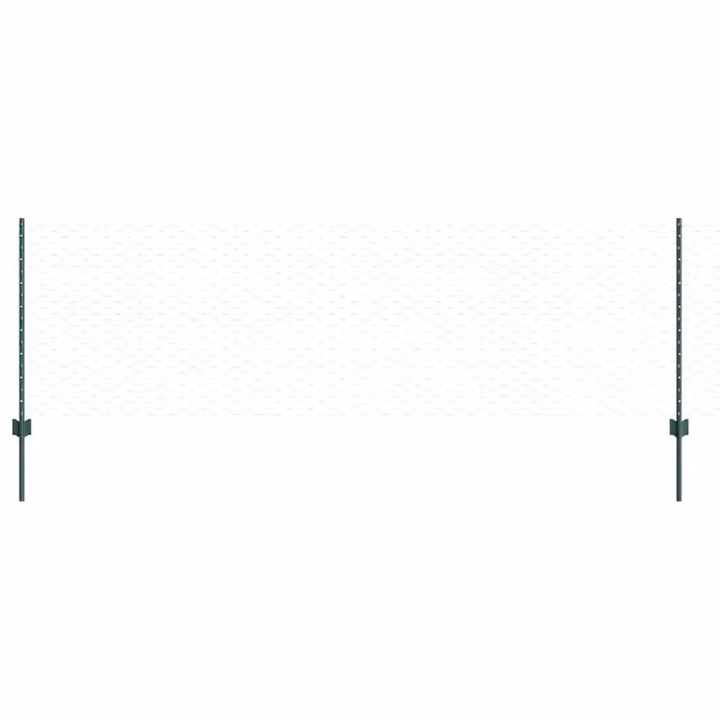 Recinzione esagonale con palo vidaXL Verde, Acciaio e PVC rivestito in polvere, L: 50 m, H: 0,8 m – 2