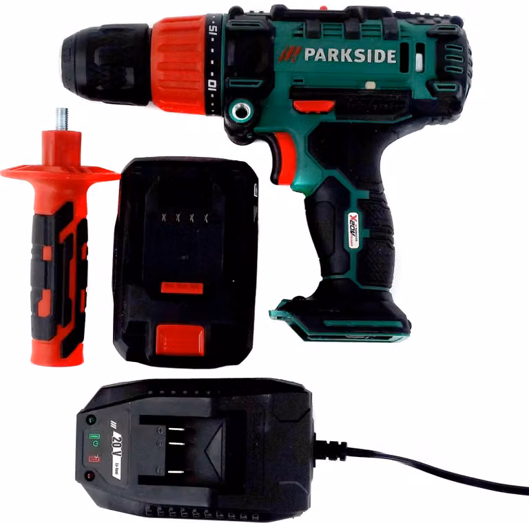 PARKSIDE® Avvitatore a percussione a batteria a 2 velocità PSBSA 20-Li X20V (con batteria e caricabatterie inclusi, in valigetta di trasporto)