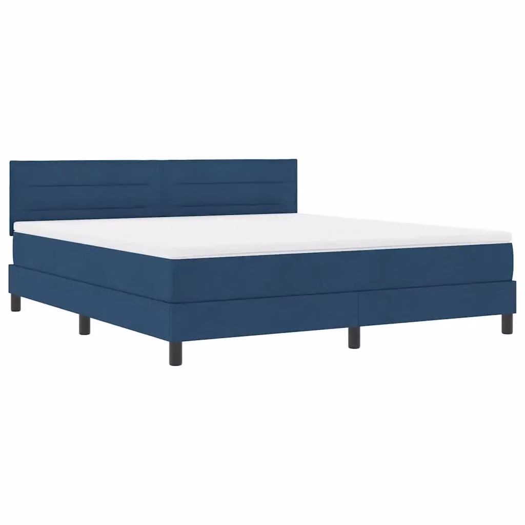 Letto a molle vidaXL con illuminazione LED blu e porte USB, rivestito in tessuto, L/P/H: 180 x 200 x 203 cm – 2