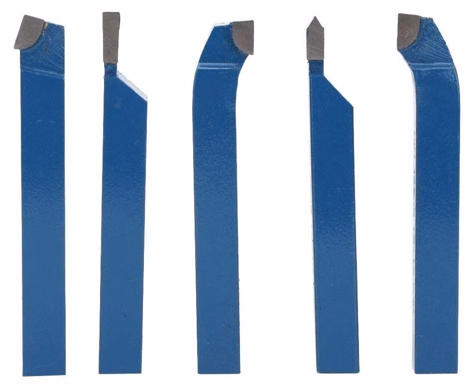 Set di utensili per tornitura, 5 pezzi - Utensile rotante in acciaio - Utensile per tornio in metallo - Per tornitura/sgrossatura - 12 x 12 mm - Eccellente capacità di taglio