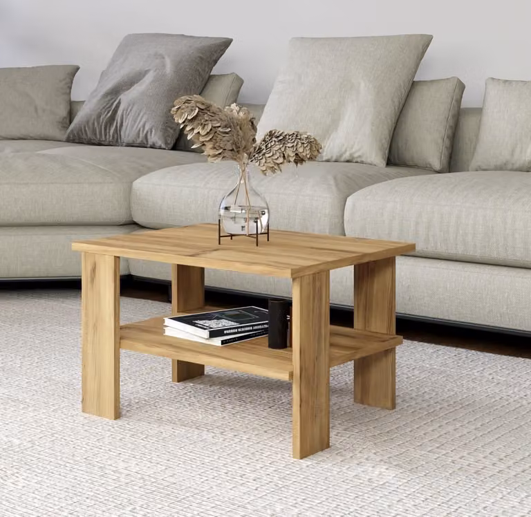 Skye Decor, Duama - Oak, tavolino da caffè, rovere, 100 % MELAMIN COATED SLIPBOARD, 45 x 60 x 37 cm