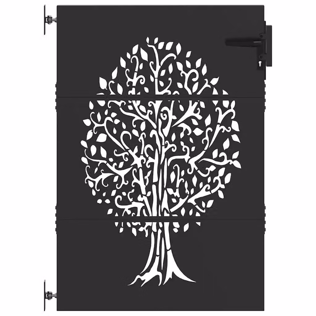 Cancello da giardino vidaXL in acciaio nero L: 85 cm, H: 125 cm – 2