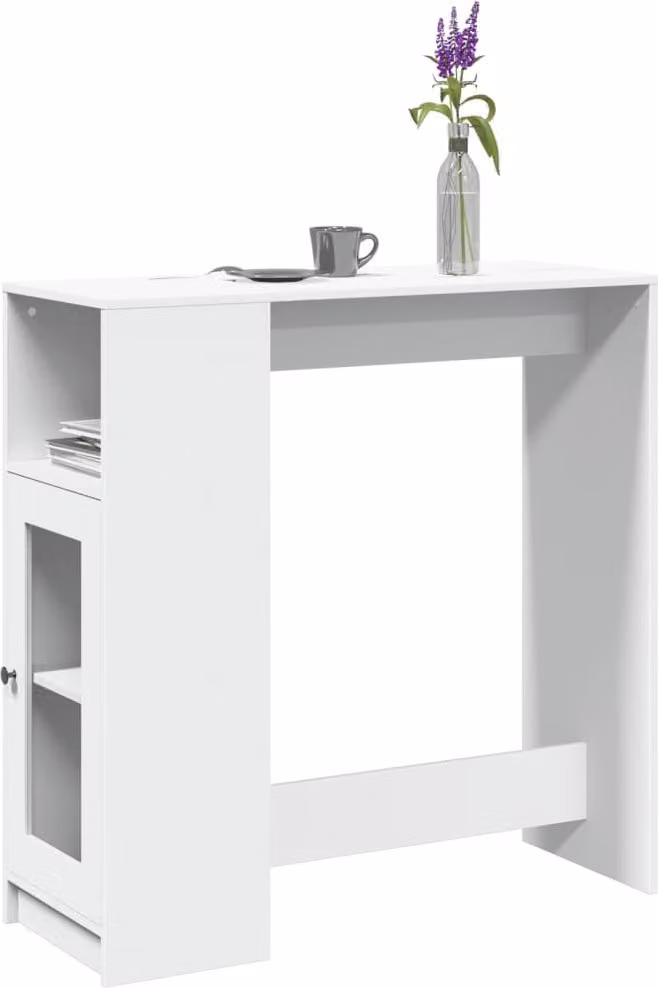Maison Exclusive - Tavolo da bar con ripiano Bianco 101x40x103,5 cm Materiale ligneo