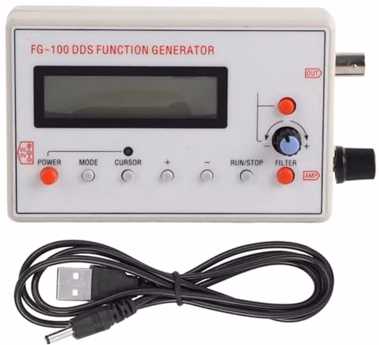 FG-100 DDS: Generatore di segnali funzionali, modulo per la realizzazione fai-da-te, generatore di frequenze sinusoidali da 1 Hz a 500 kHz