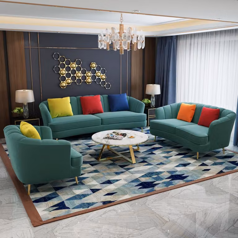 Komplett Set Sofagarnitur 3+2+1 Sitzer Design Sofa Couch Wohnlandschaft Gruppe