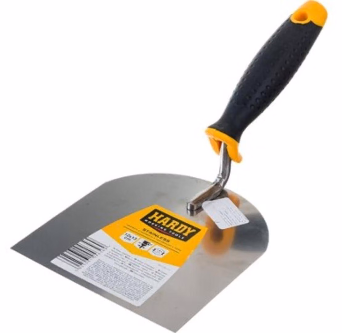 Frattazzo Hardex *28* 12x13cm in acciaio inox manico 2K