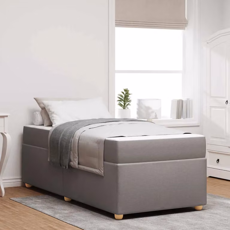 Struttura del letto Talpa vidaXL in tessuto beige o grigio, L 100 x P 200 cm