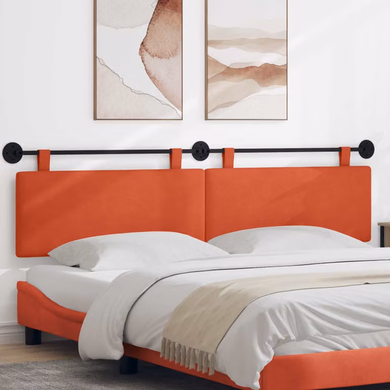 Testiera sospesa moderna vidaXL in tessuto corda rosso arancio