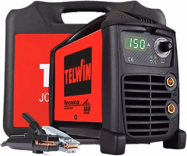 Saldatrice Inverter MMA Telwin Tecnica 188 MPGE per Generatori, Rossa