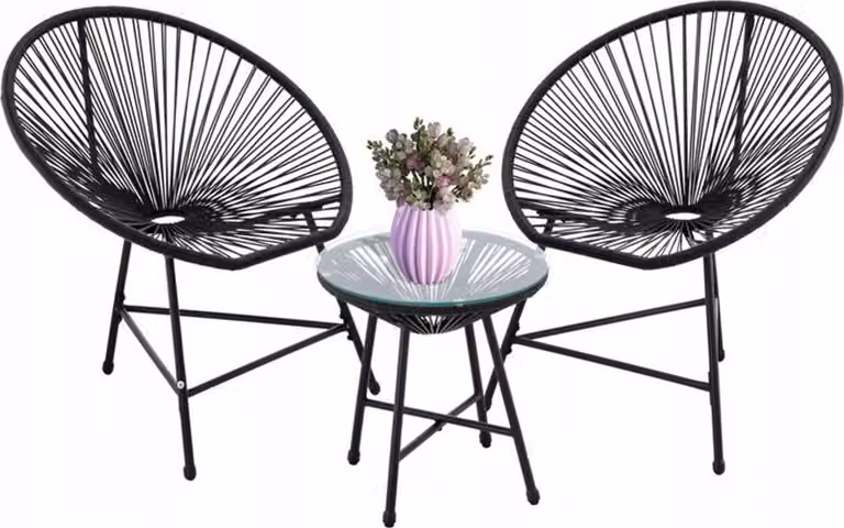 Aga Set da giardino Nero